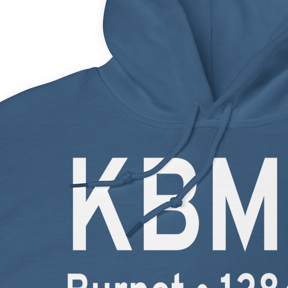 Burnet Municipal Kate Craddock Field (KBMQ) ICAO Hoodie Sweatshirt 