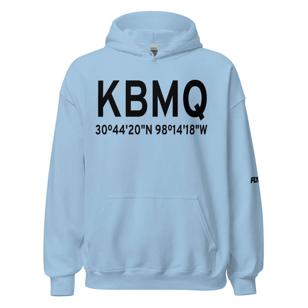 Burnet Municipal Kate Craddock Field (KBMQ) ICAO Hoodie Sweatshirt 