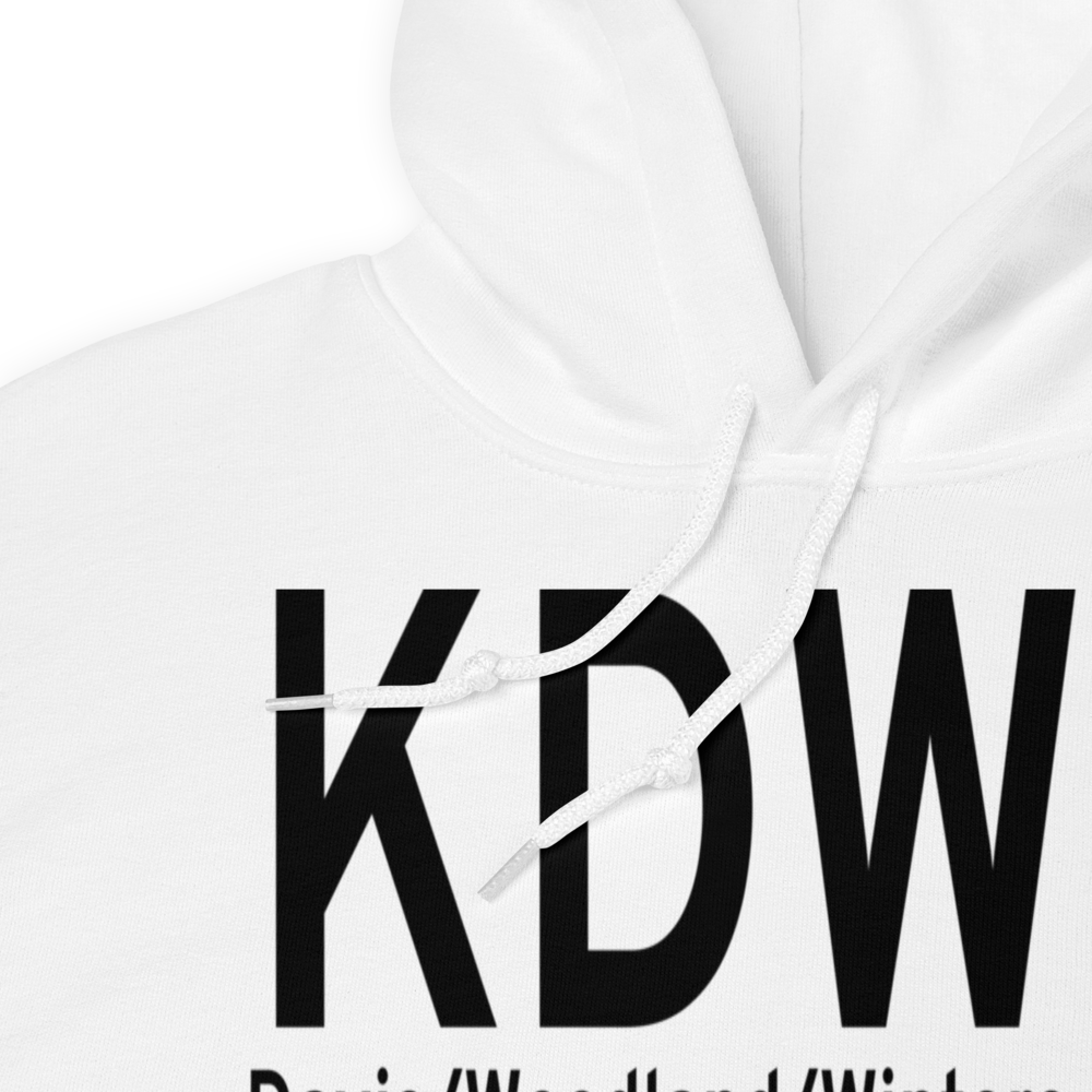 Yolo County Davis Woodland Winters Airport (KDWA) ICAO Hoodie Sweatshirt 