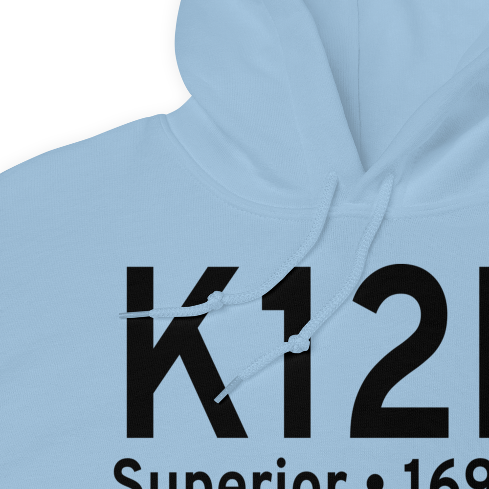 Superior Municipal Airport (K12K) ICAO Hoodie Sweatshirt 