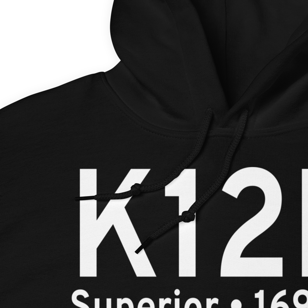 Superior Municipal Airport (K12K) ICAO Hoodie Sweatshirt 