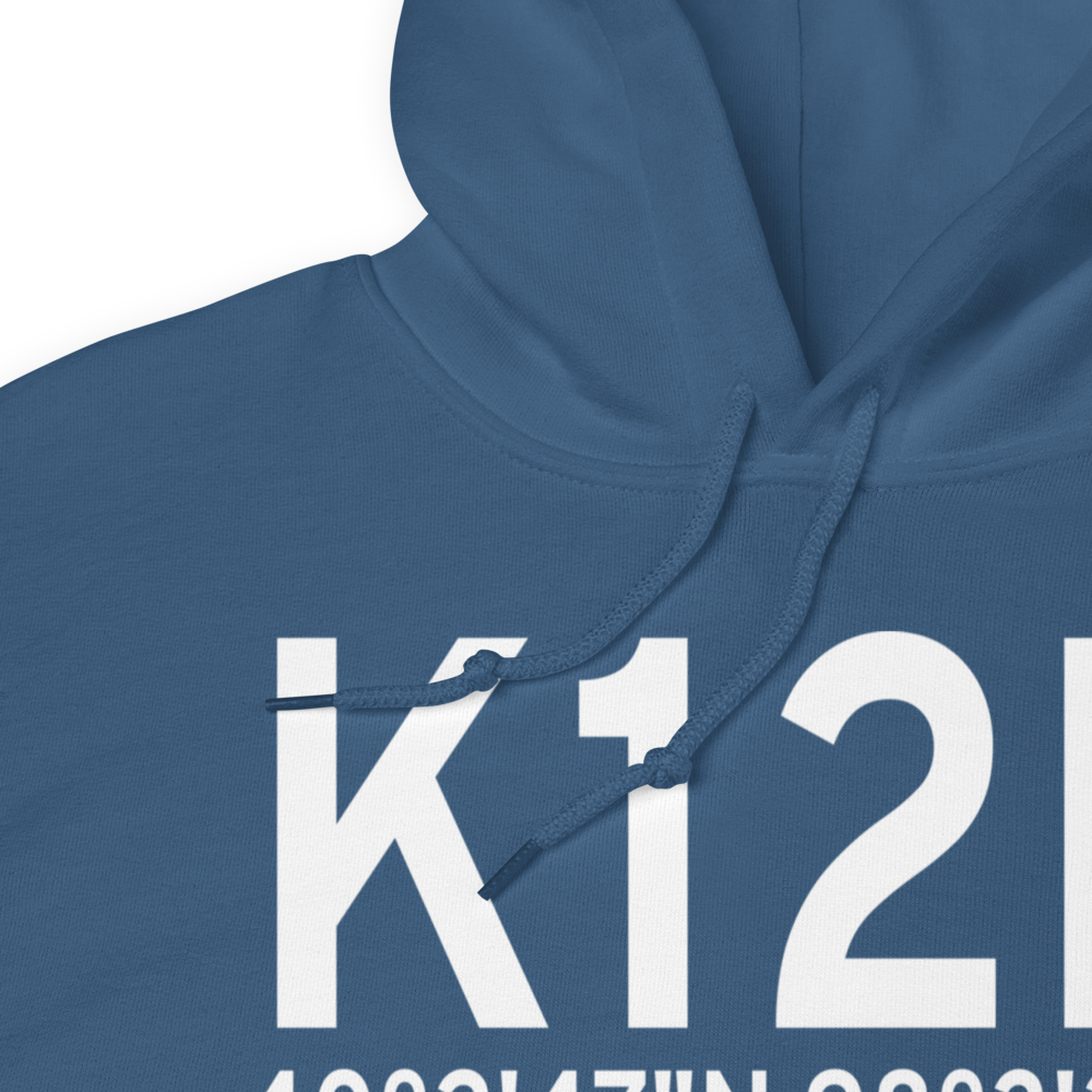 Superior Municipal Airport (K12K) ICAO Hoodie Sweatshirt 