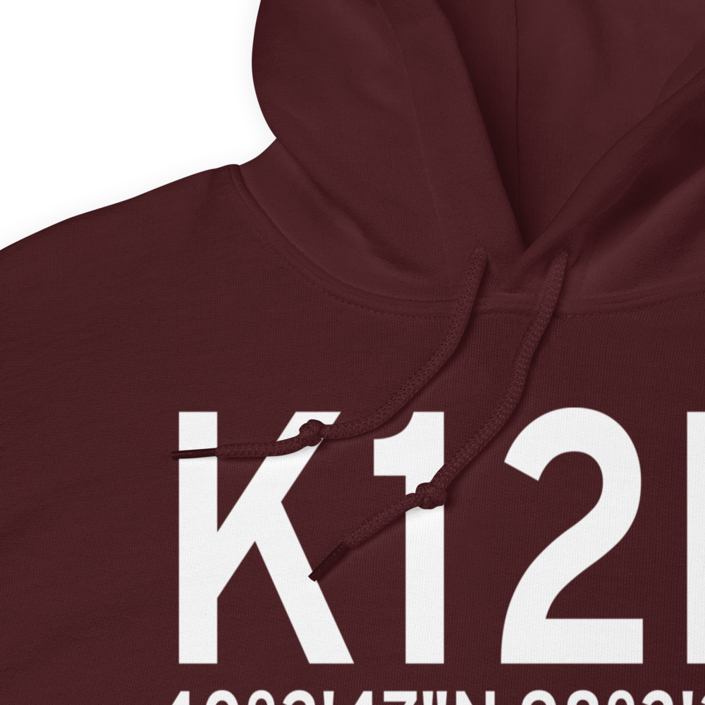 Superior Municipal Airport (K12K) ICAO Hoodie Sweatshirt 