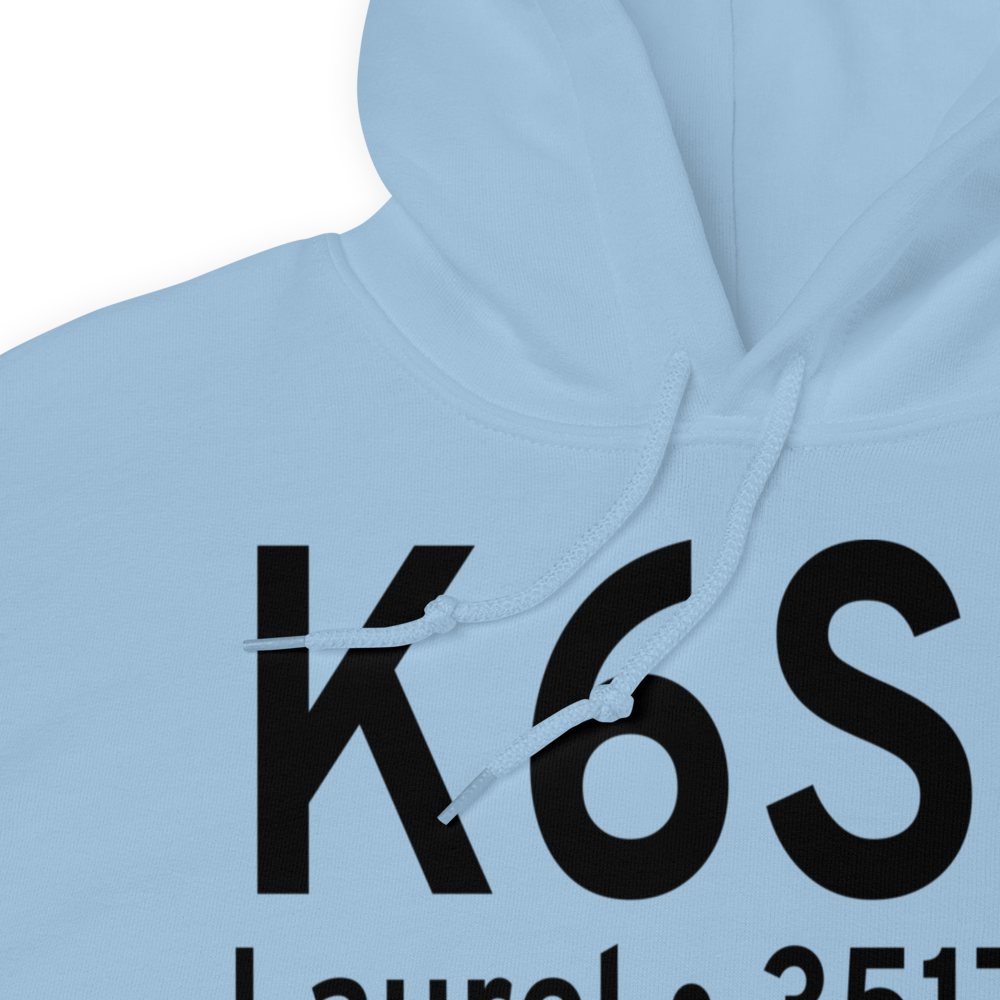 Laurel Municipal Airport (K6S8) ICAO Hoodie Sweatshirt 