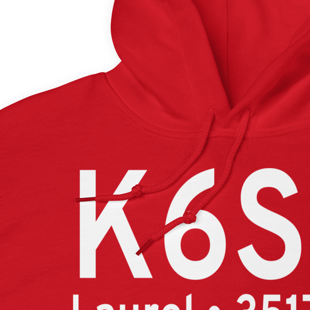 Laurel Municipal Airport (K6S8) ICAO Hoodie Sweatshirt 