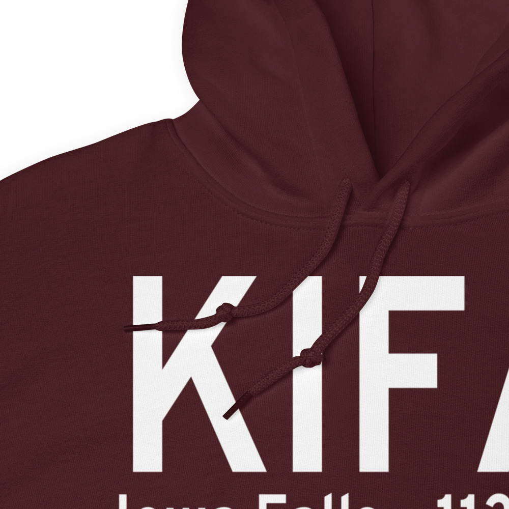 Iowa Falls Municipal Airport (KIFA) ICAO Hoodie Sweatshirt 