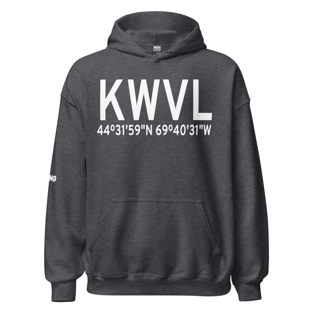 Waterville Robert Lafleur Airport (KWVL) ICAO Hoodie Sweatshirt 