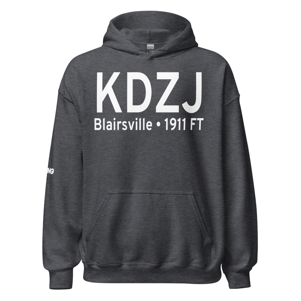 Blairsville Airport (KDZJ) ICAO Hoodie Sweatshirt 