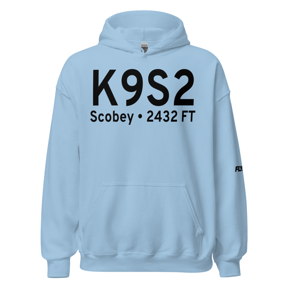 Scobey Airport (K9S2) ICAO Hoodie Sweatshirt 