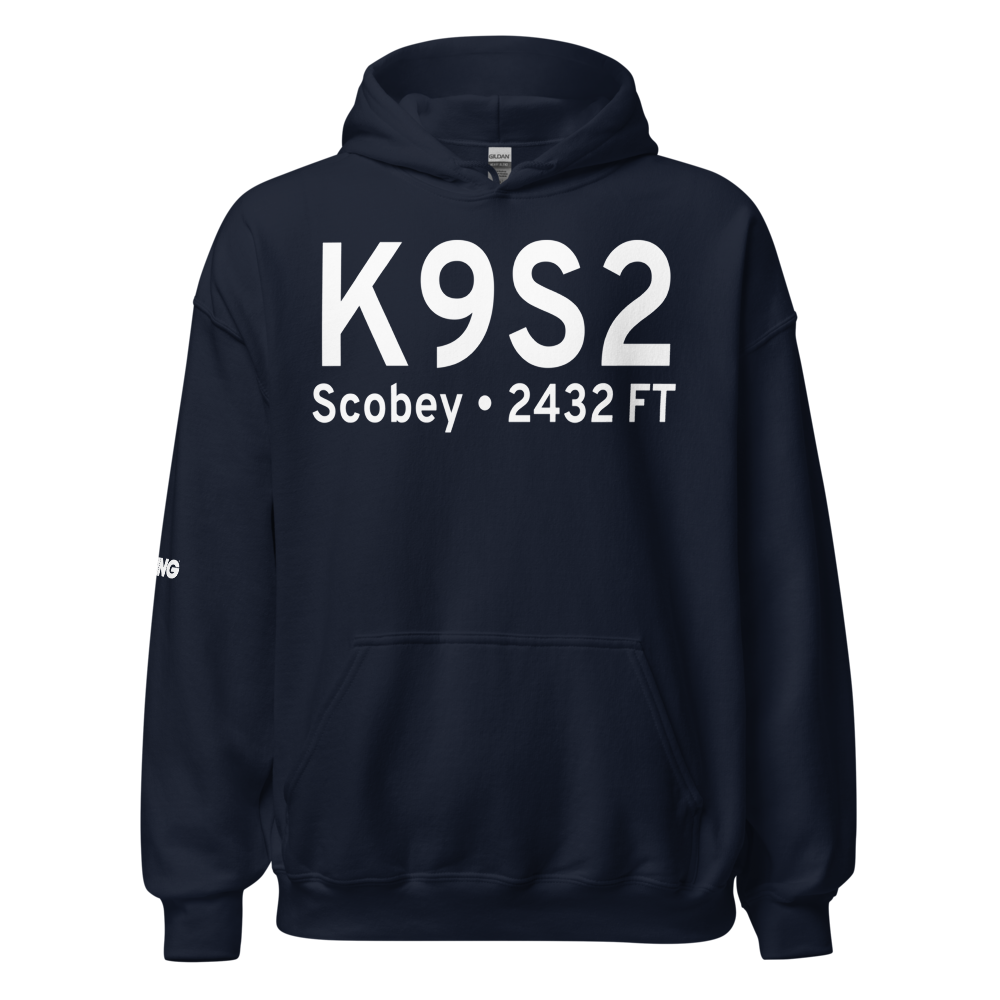 Scobey Airport (K9S2) ICAO Hoodie Sweatshirt 