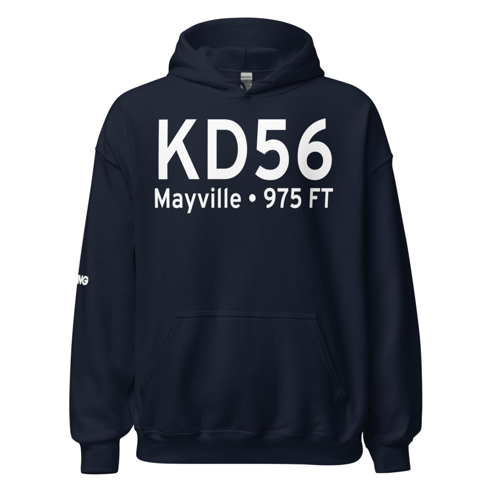 Mayville Municipal Airport (KD56) ICAO Hoodie Sweatshirt 