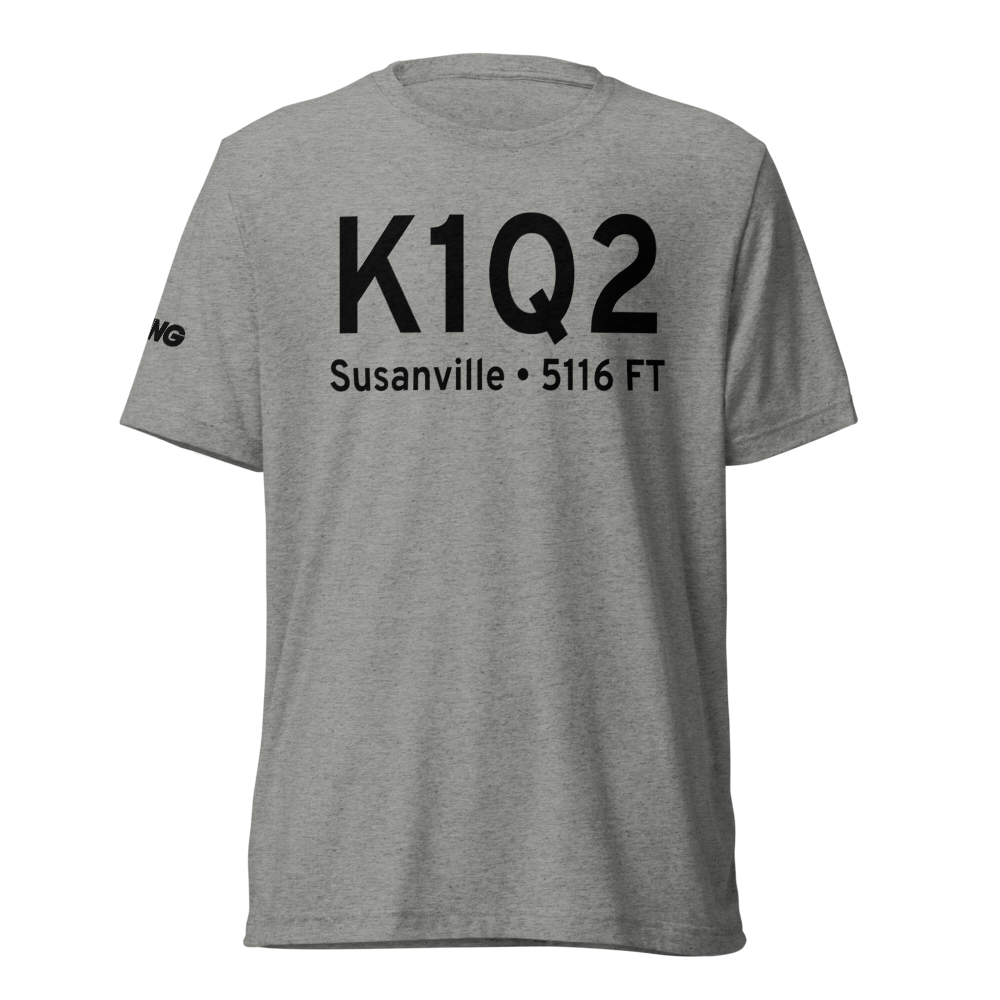 Spaulding Airport (K1Q2) ICAO Tri-blend T-Shirt 