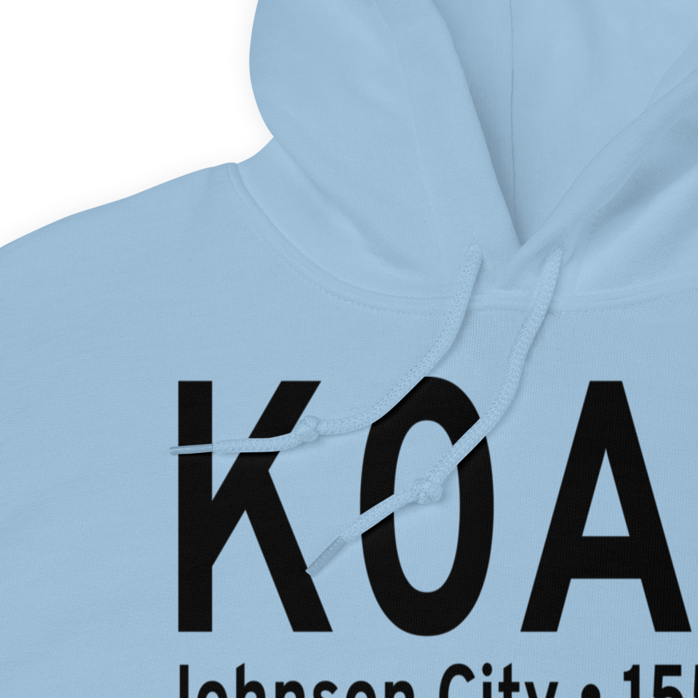 Johnson City Stolport Airport (K0A4) ICAO Hoodie Sweatshirt 