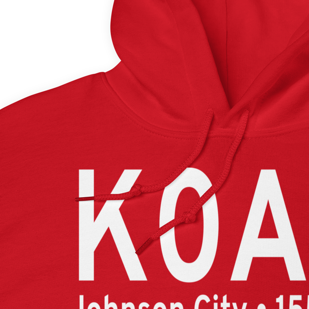 Johnson City Stolport Airport (K0A4) ICAO Hoodie Sweatshirt 