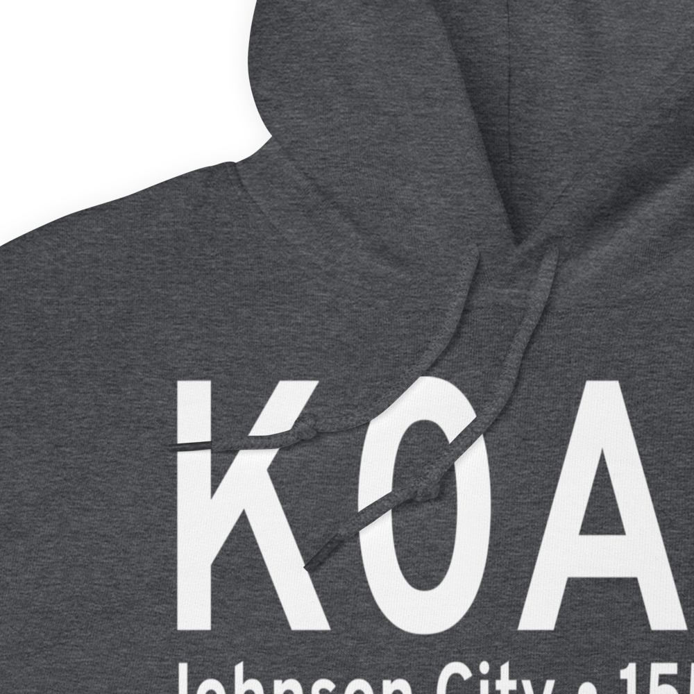 Johnson City Stolport Airport (K0A4) ICAO Hoodie Sweatshirt 