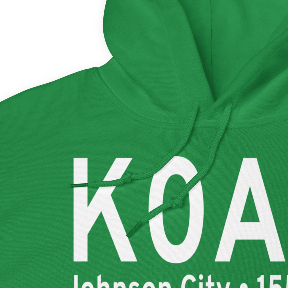 Johnson City Stolport Airport (K0A4) ICAO Hoodie Sweatshirt 