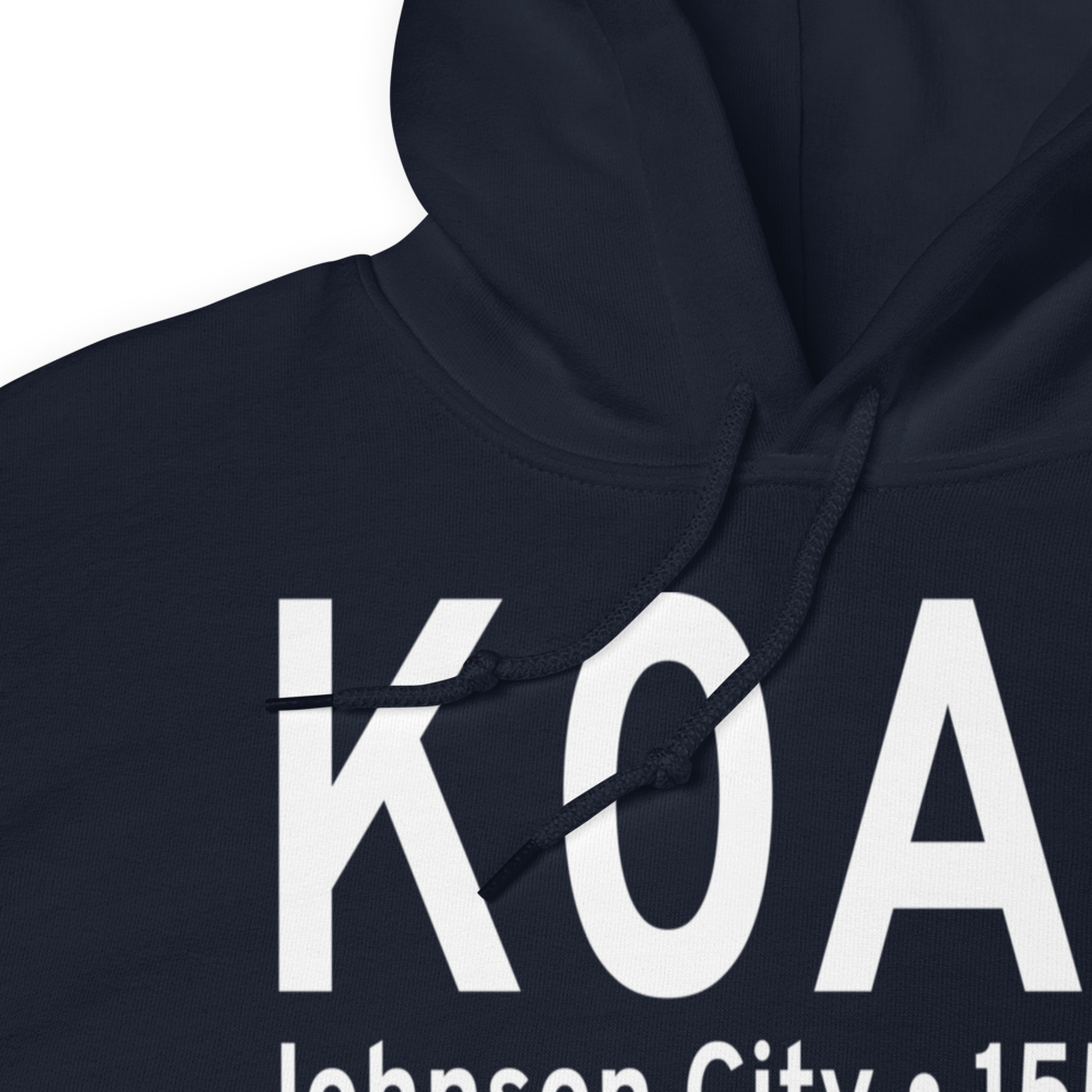 Johnson City Stolport Airport (K0A4) ICAO Hoodie Sweatshirt 