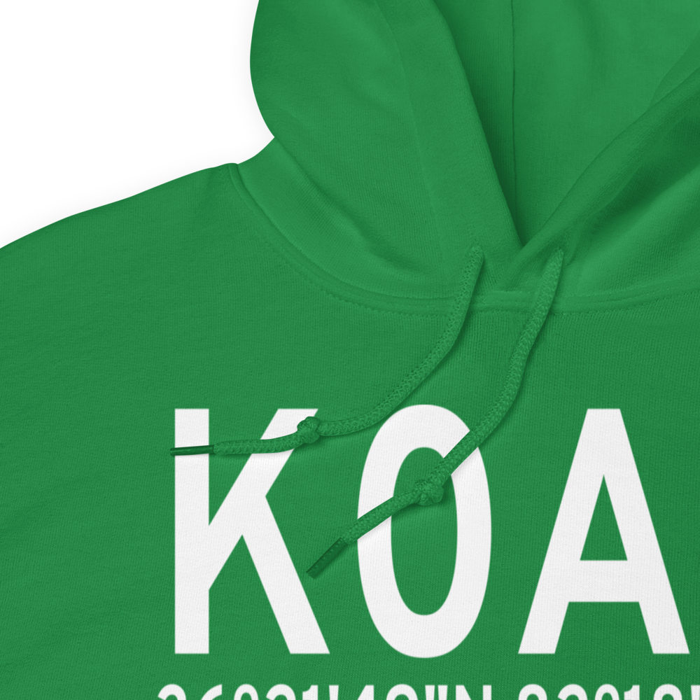 Johnson City Stolport Airport (K0A4) ICAO Hoodie Sweatshirt 