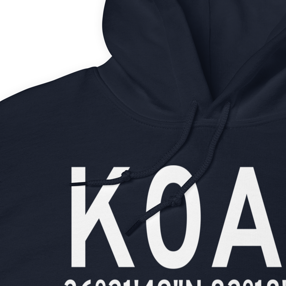 Johnson City Stolport Airport (K0A4) ICAO Hoodie Sweatshirt 