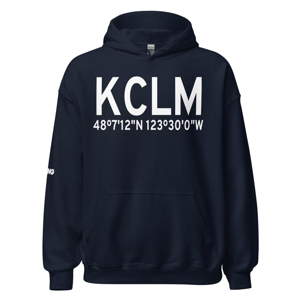 William R Fairchild International Airport (KCLM) ICAO Hoodie Sweatshirt 