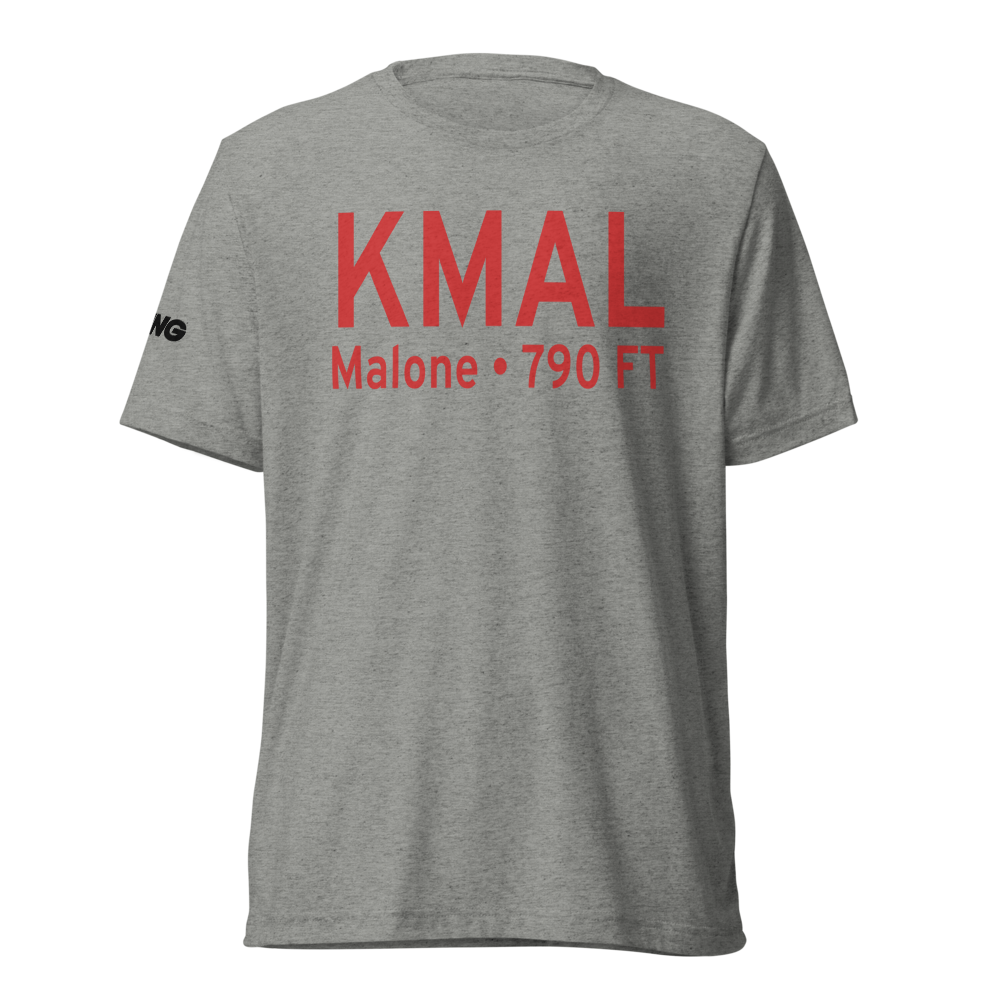 Malone Dufort Airport (KMAL) ICAO Tri-blend T-Shirt 