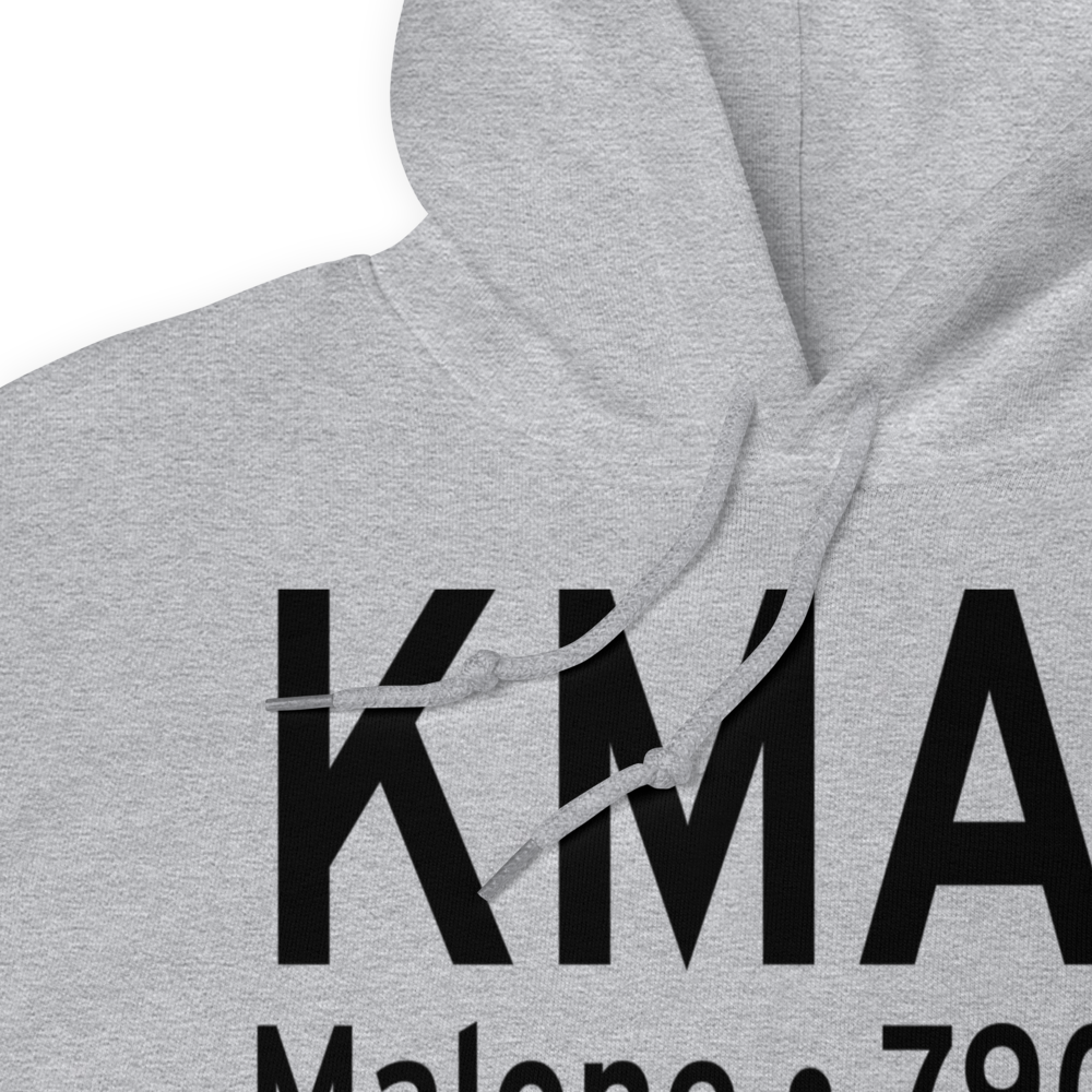 Malone Dufort Airport (KMAL) ICAO Hoodie Sweatshirt 