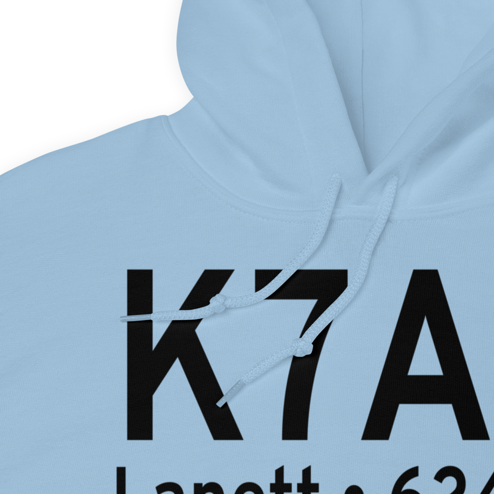 Lanett Municipal Airport (K7A3) ICAO Hoodie Sweatshirt 