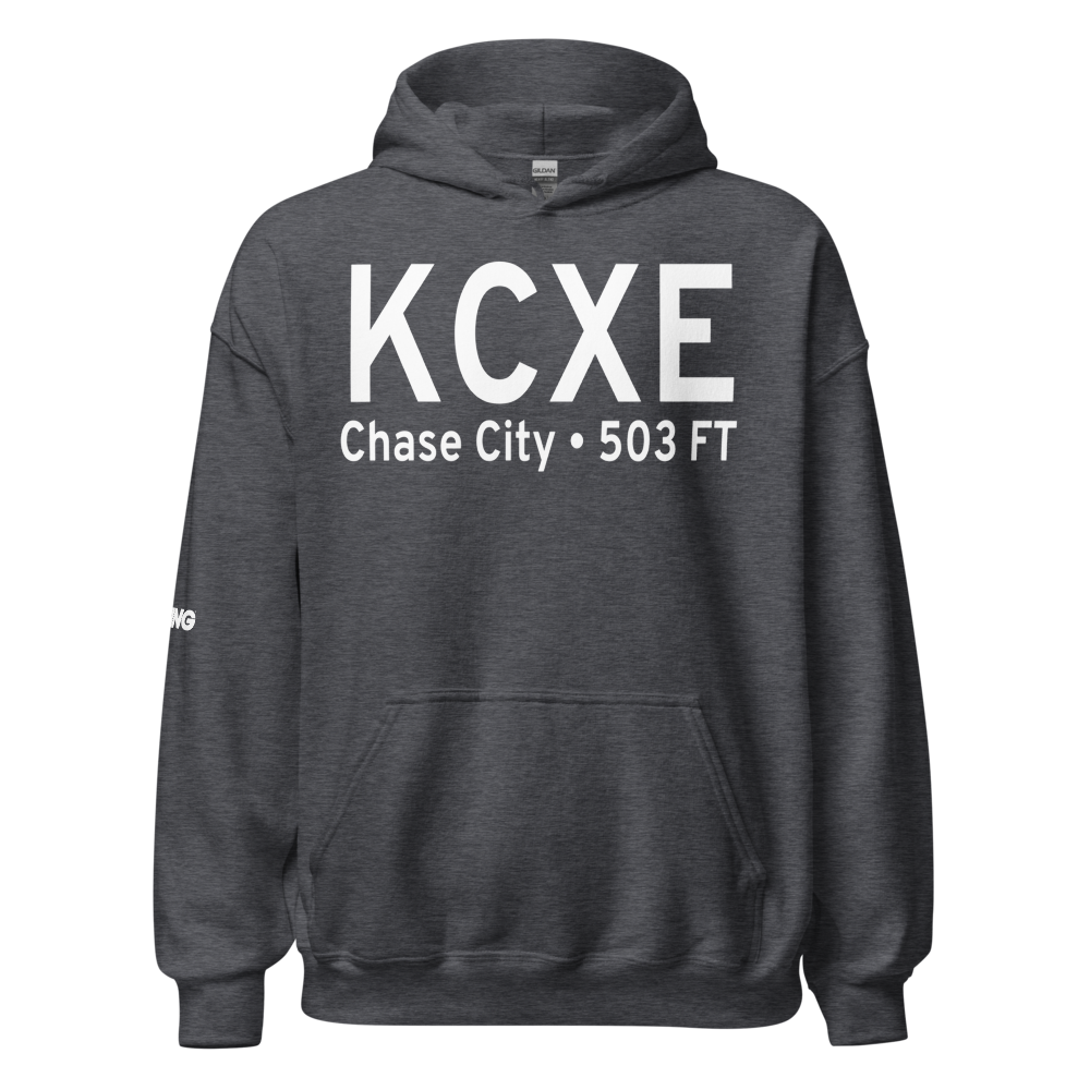 Chase City Municipal Airport (KCXE) ICAO Hoodie Sweatshirt 