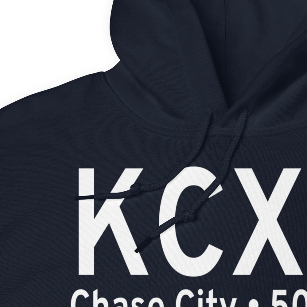 Chase City Municipal Airport (KCXE) ICAO Hoodie Sweatshirt 