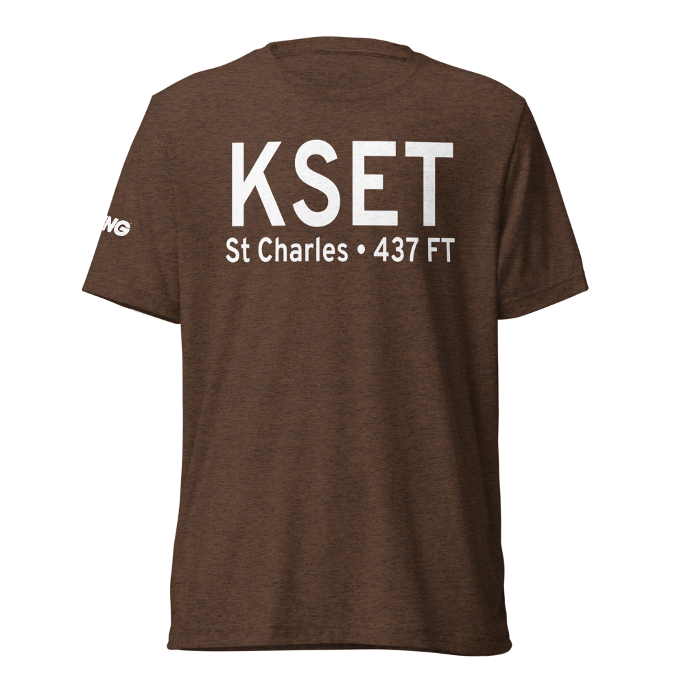 St Charles County Smartt Airport (KSET) ICAO Tri-blend T-Shirt 