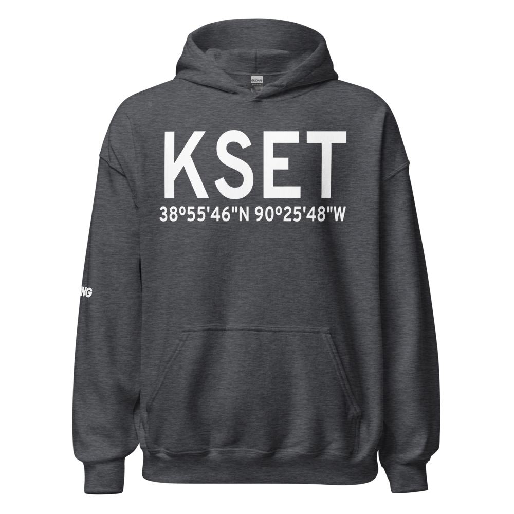 St Charles County Smartt Airport (KSET) ICAO Hoodie Sweatshirt 