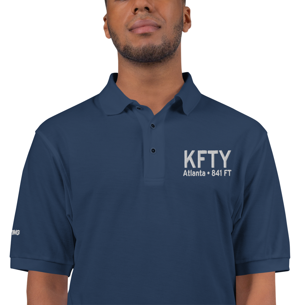 Fulton County Airport Brown Field (KFTY) ICAO Port Authority Embroidered Polo Shirt 