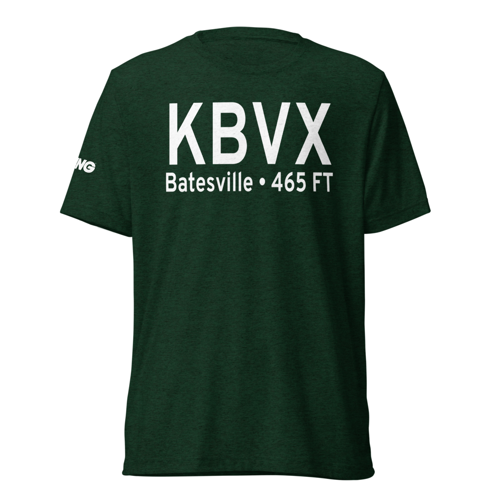 Batesville Regional Airport (KBVX) ICAO Tri-blend T-Shirt 