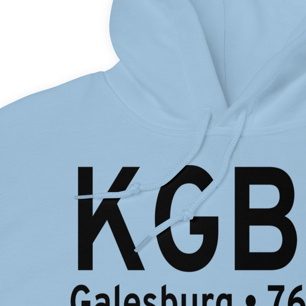 Galesburg Municipal Airport (KGBG) ICAO Hoodie Sweatshirt 