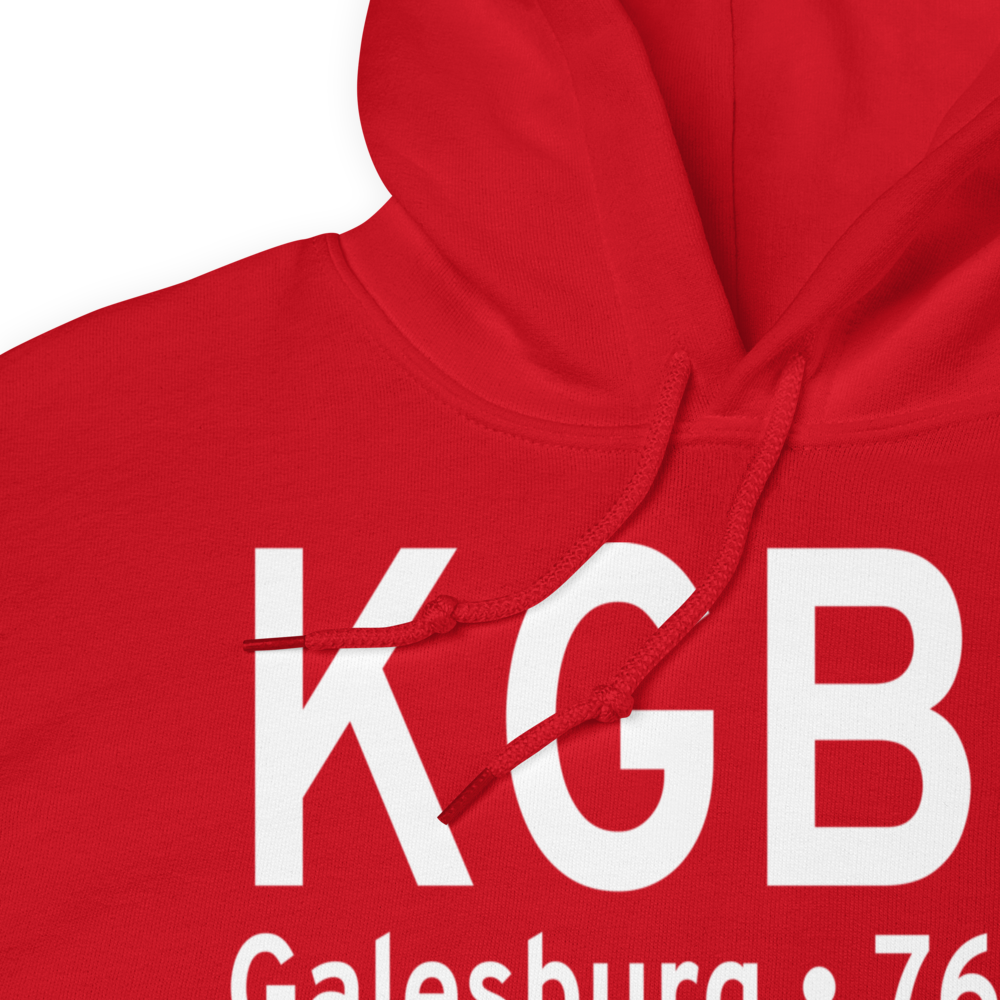 Galesburg Municipal Airport (KGBG) ICAO Hoodie Sweatshirt 