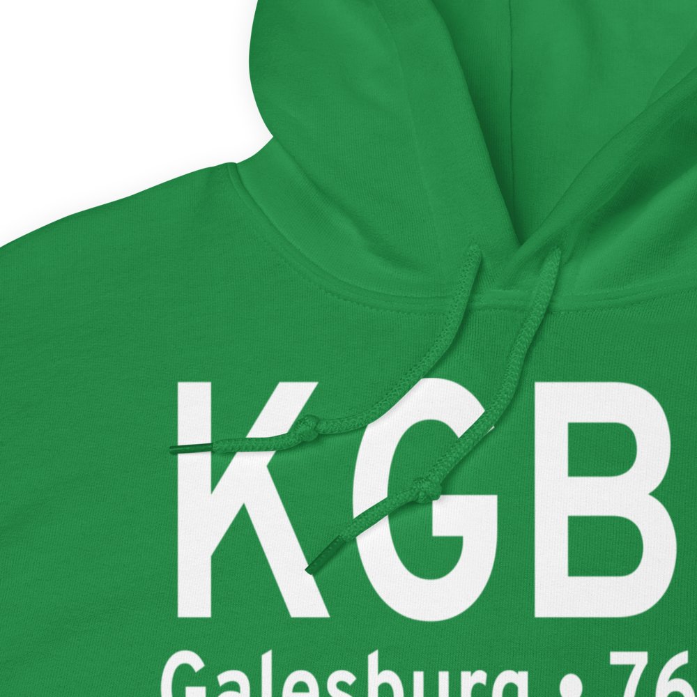 Galesburg Municipal Airport (KGBG) ICAO Hoodie Sweatshirt 