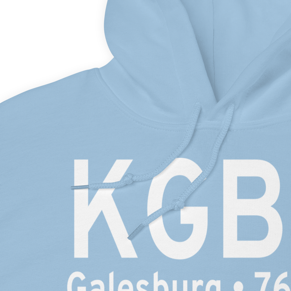 Galesburg Municipal Airport (KGBG) ICAO Hoodie Sweatshirt 
