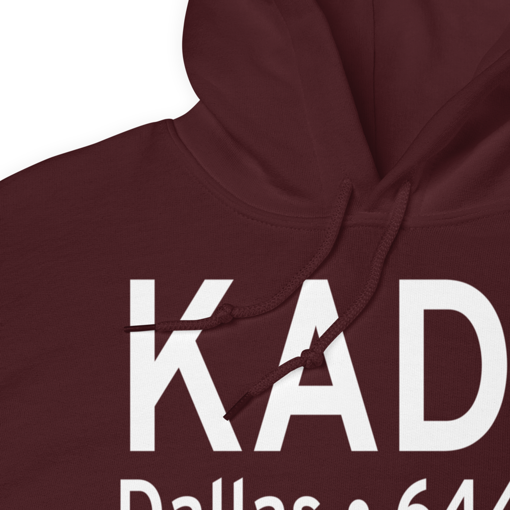Addison Airport (KADS) ICAO Hoodie Sweatshirt 