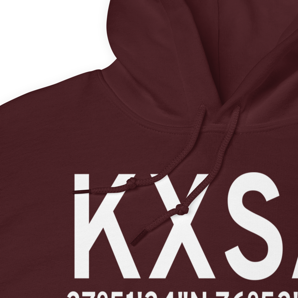 Tappahannock-Essex County Airport (KXSA) ICAO Hoodie Sweatshirt 