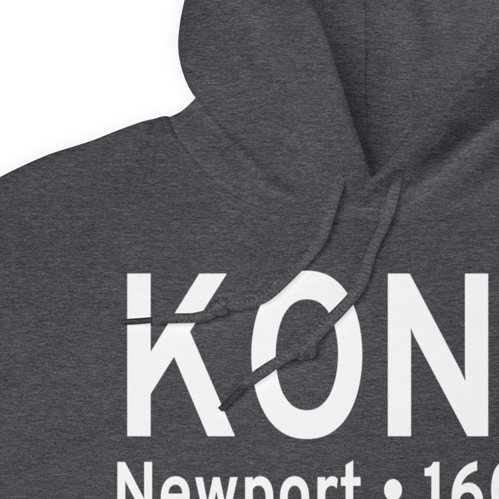 Newport Municipal Airport (KONP) ICAO Hoodie Sweatshirt 