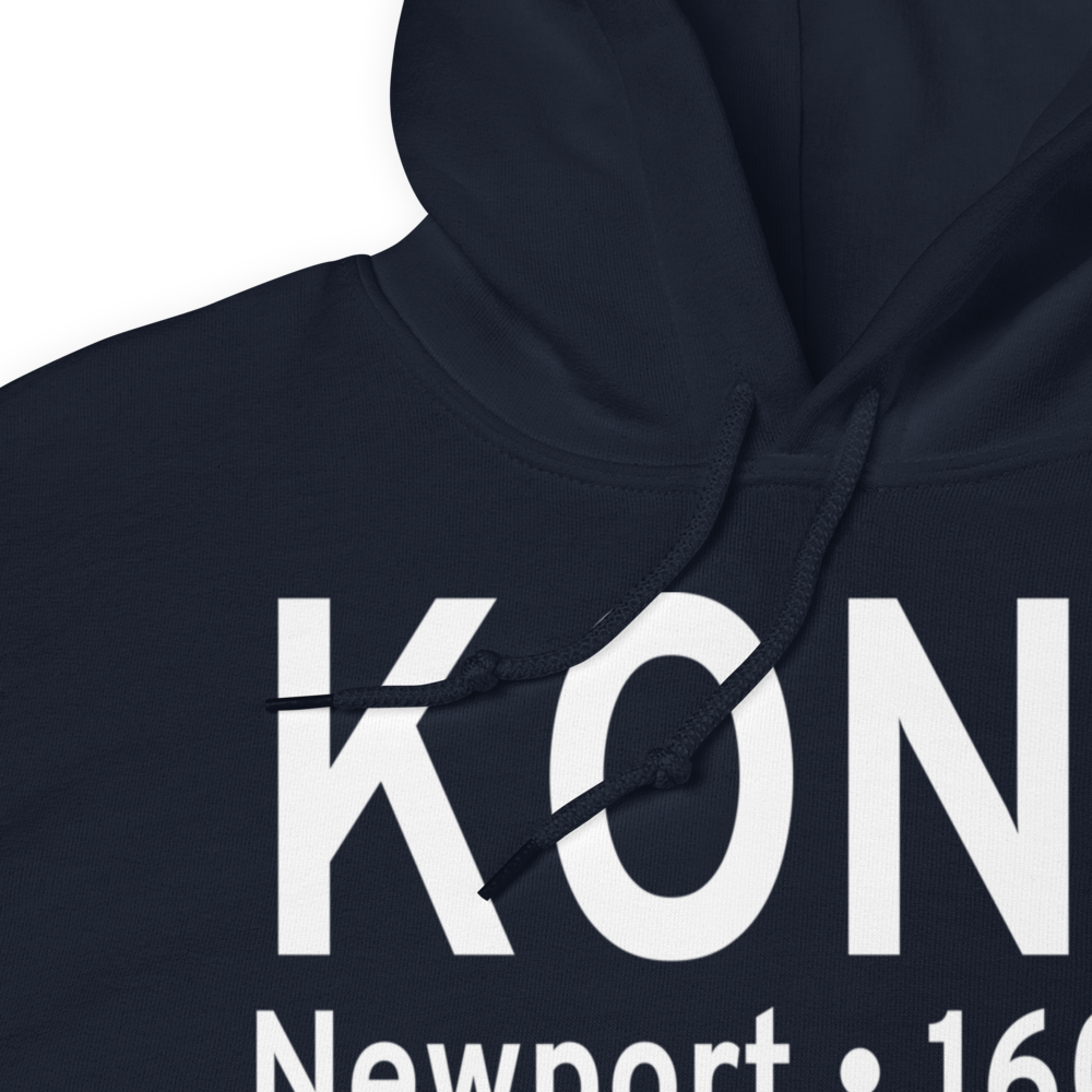 Newport Municipal Airport (KONP) ICAO Hoodie Sweatshirt 
