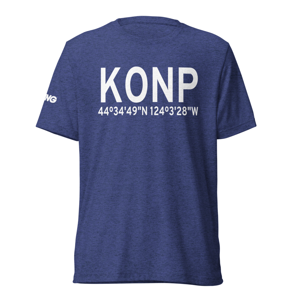 Newport Municipal Airport (KONP) ICAO Tri-blend T-Shirt 
