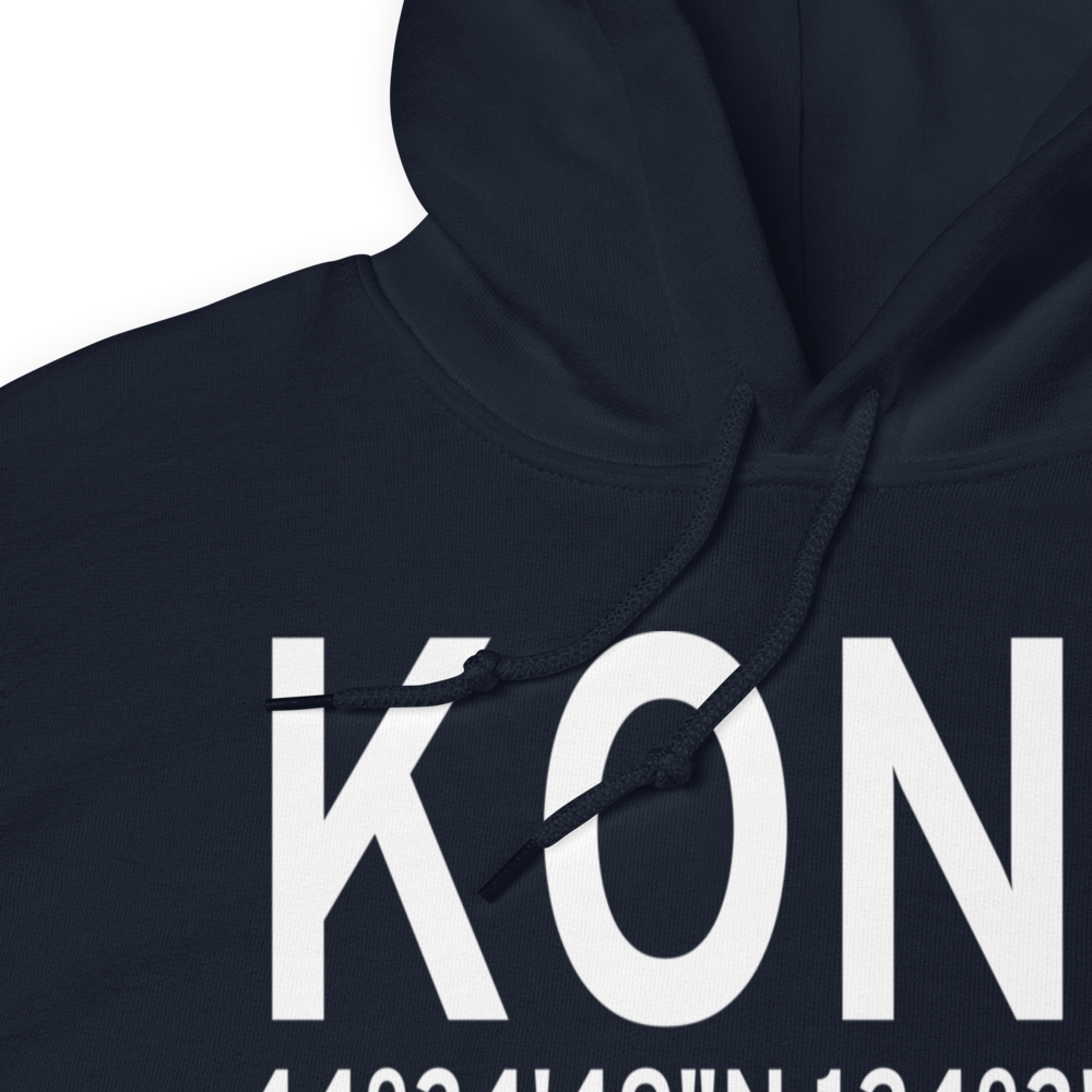 Newport Municipal Airport (KONP) ICAO Hoodie Sweatshirt 