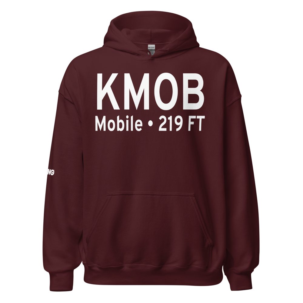 Mobile Regional Airport (KMOB) ICAO Hoodie Sweatshirt 