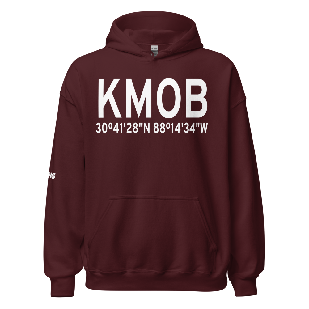 Mobile Regional Airport (KMOB) ICAO Hoodie Sweatshirt 