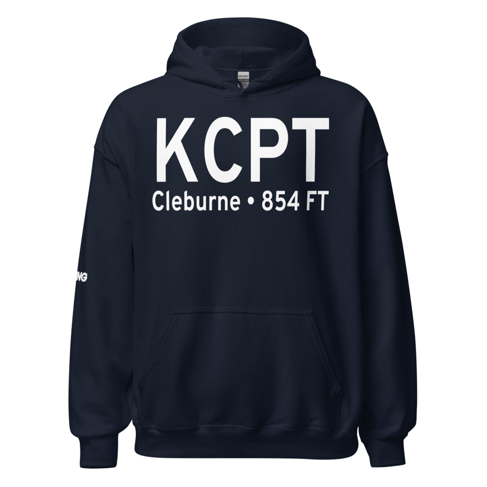Cleburne Municipal Airport (KCPT) ICAO Hoodie Sweatshirt 