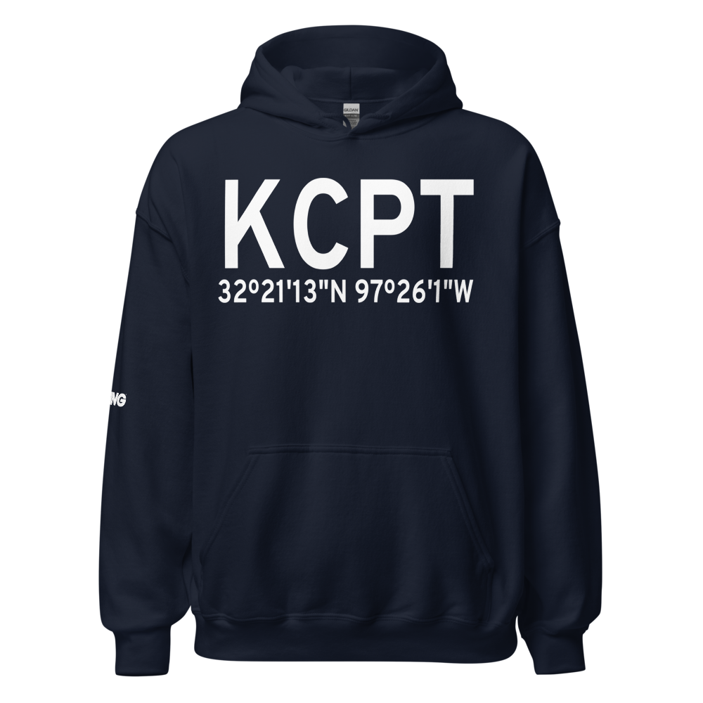Cleburne Municipal Airport (KCPT) ICAO Hoodie Sweatshirt 