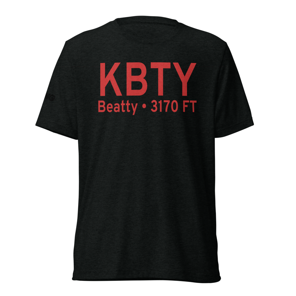 Beatty Airport (KBTY) ICAO Tri-blend T-Shirt 