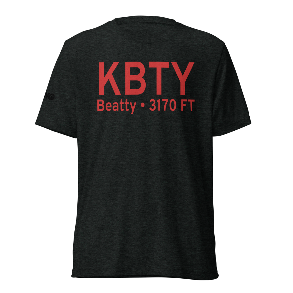 Beatty Airport (KBTY) ICAO Tri-blend T-Shirt 