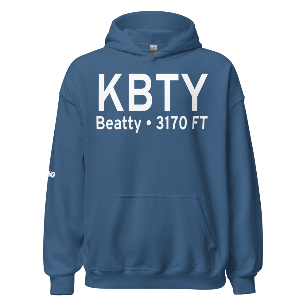 Beatty Airport (KBTY) ICAO Hoodie Sweatshirt 